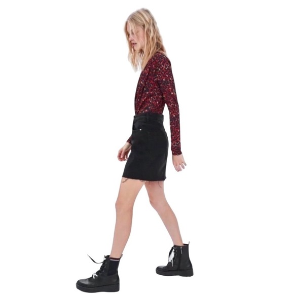 Zara Crossover Leopard Animal Print Long Sleeve Bodysuit - Picture 3 of 12